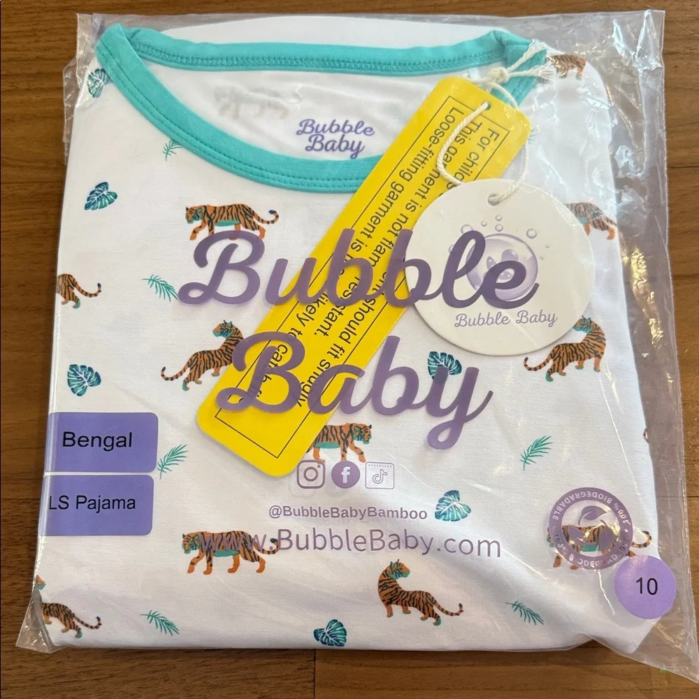 Bubble Baby Bengal Tiger pajamas size 10